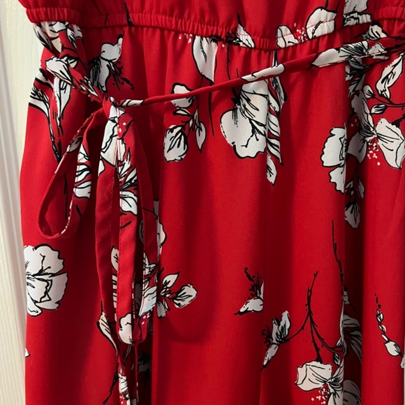 Red Flower Jumpsuit - Picture 4 of 4